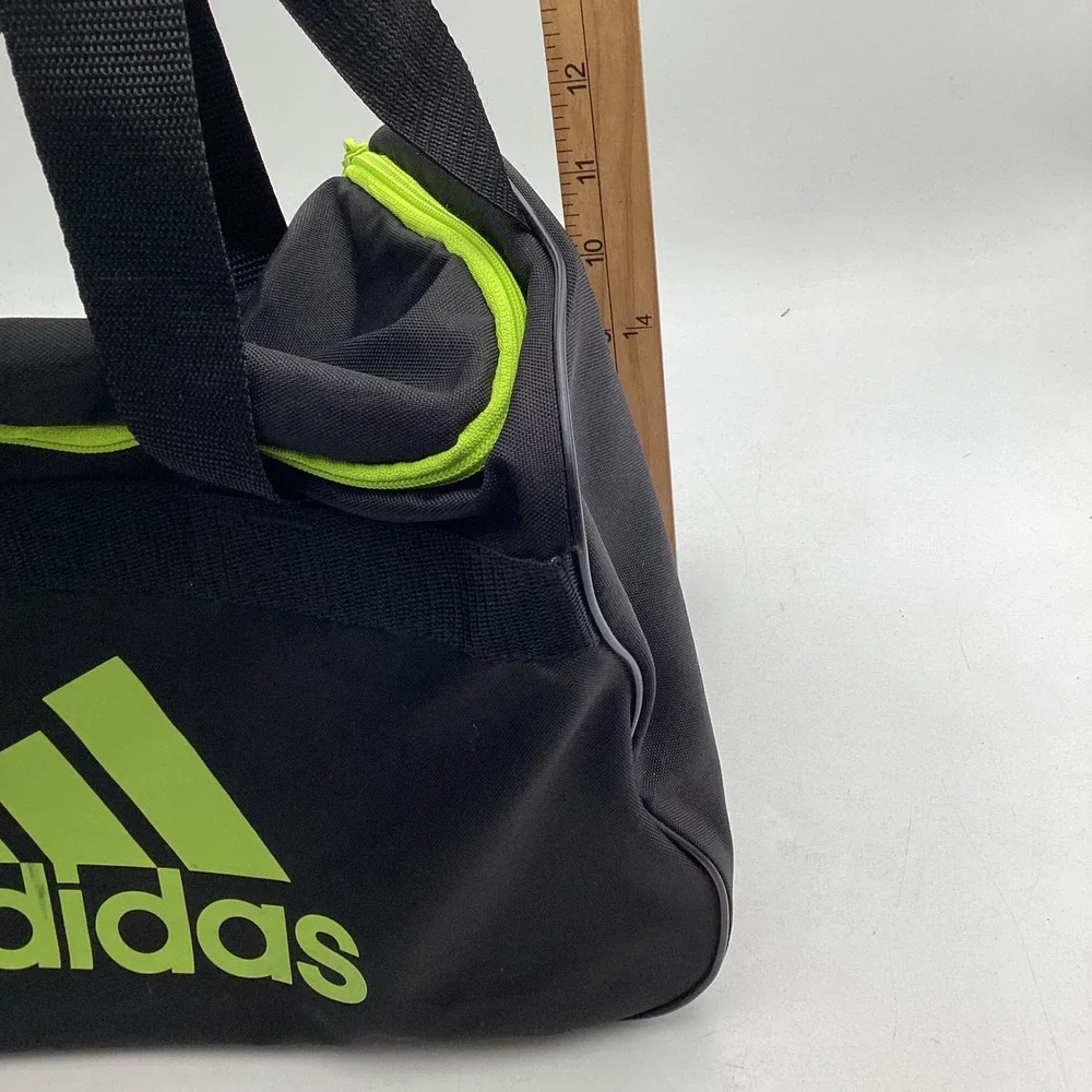 Adidas Duffel Bag Black Neon Green Gym Travel Sports Bag